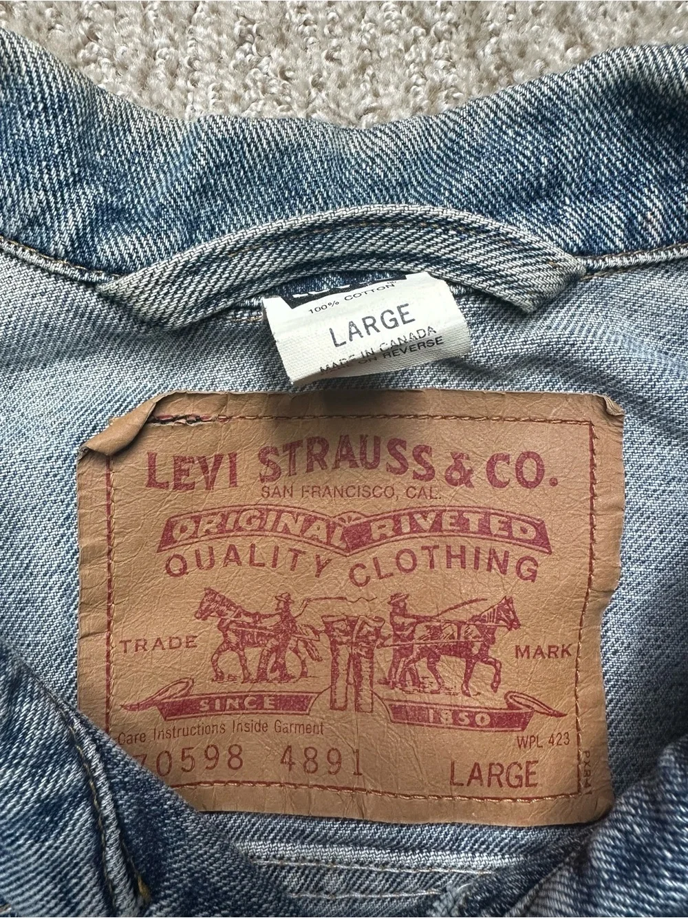 Levi's Classic Blue Denim Trucker Jacket